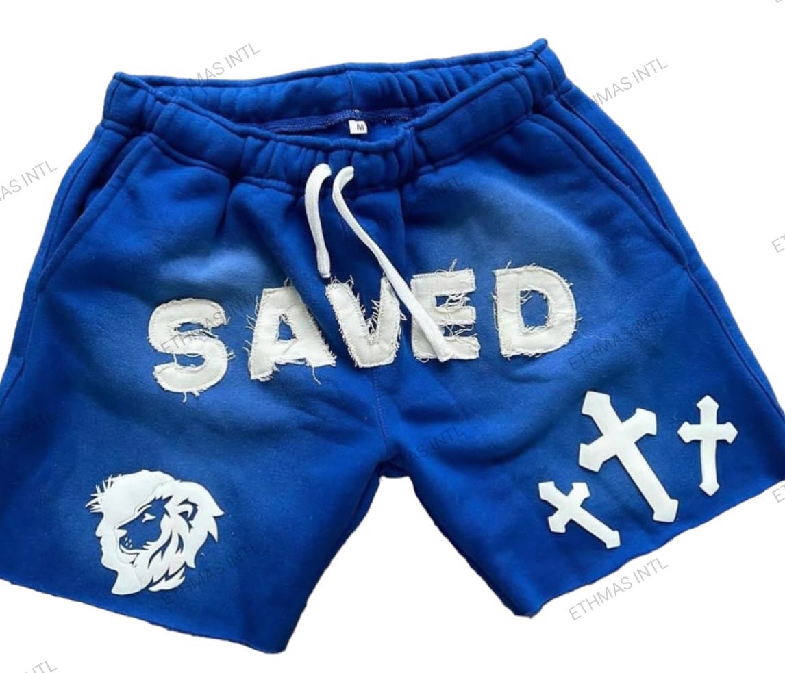Customized Sun Fade Distressed Embroidery Shorts - view 9