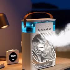 3 In 1 Fan AIr Conditioner Household Small Air Cooler LED Night Light Portable Humidifier Air