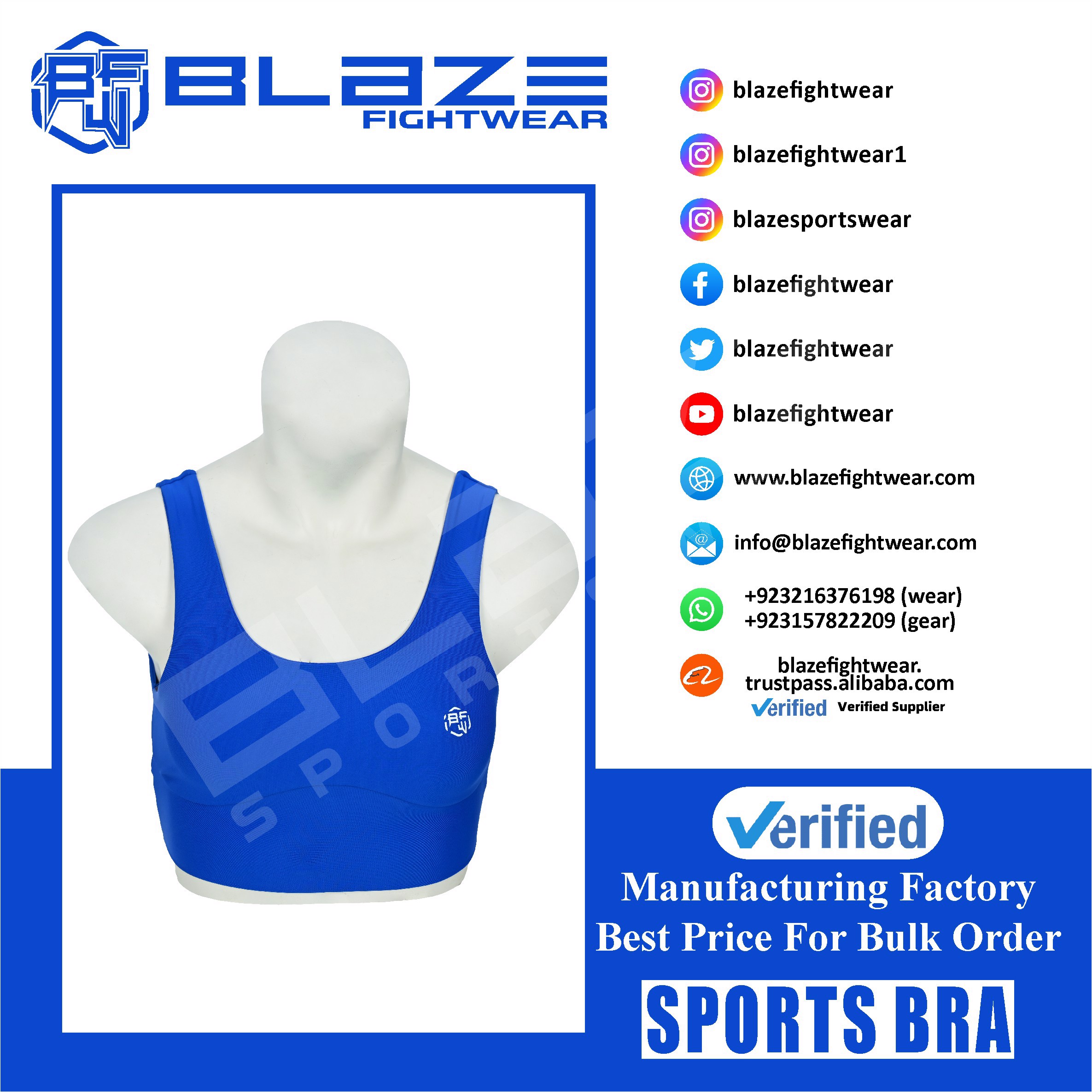 custom sports bra for workout fitness wear racer back sports bra light weight  - view 10