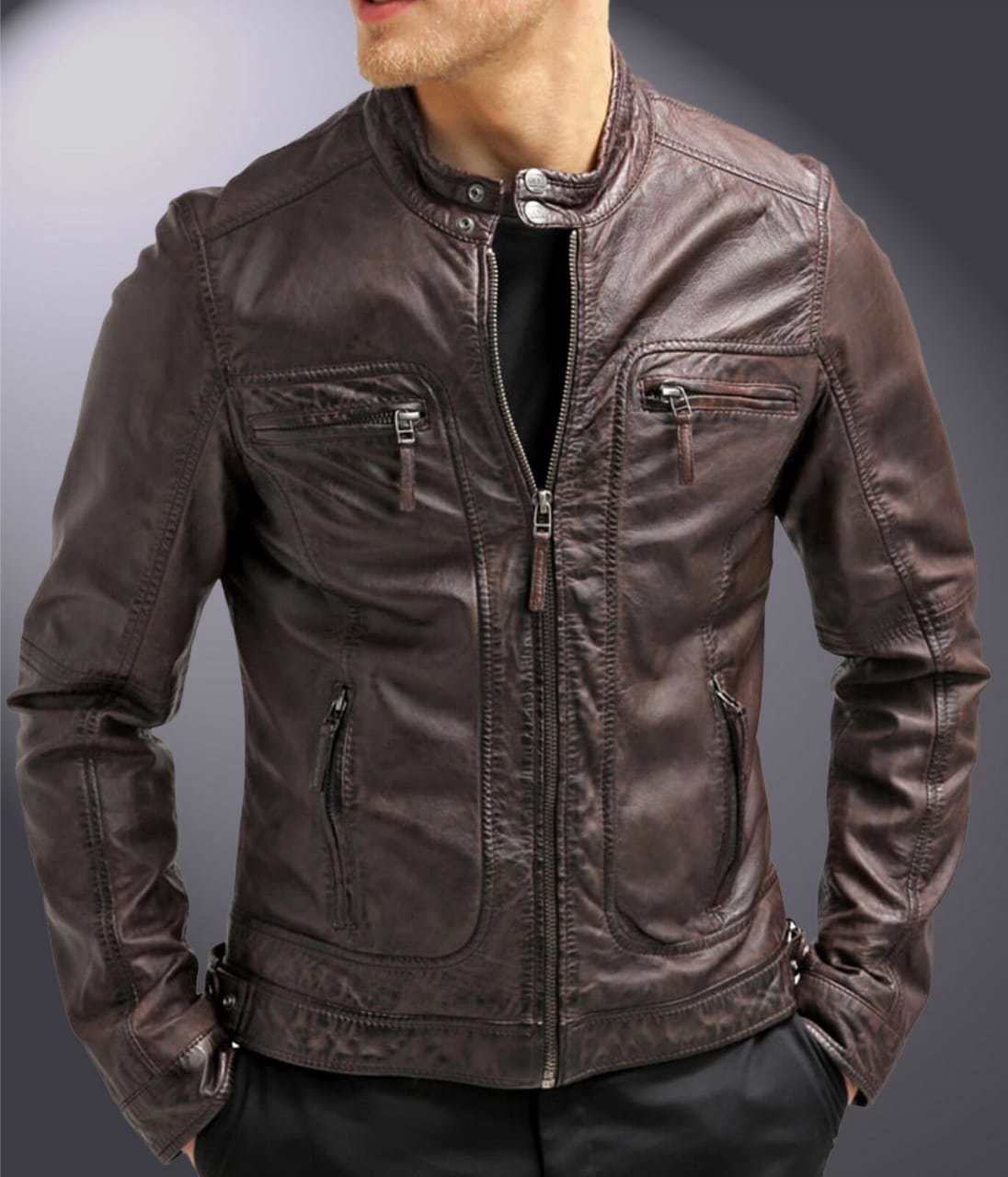 Mens moto jacket