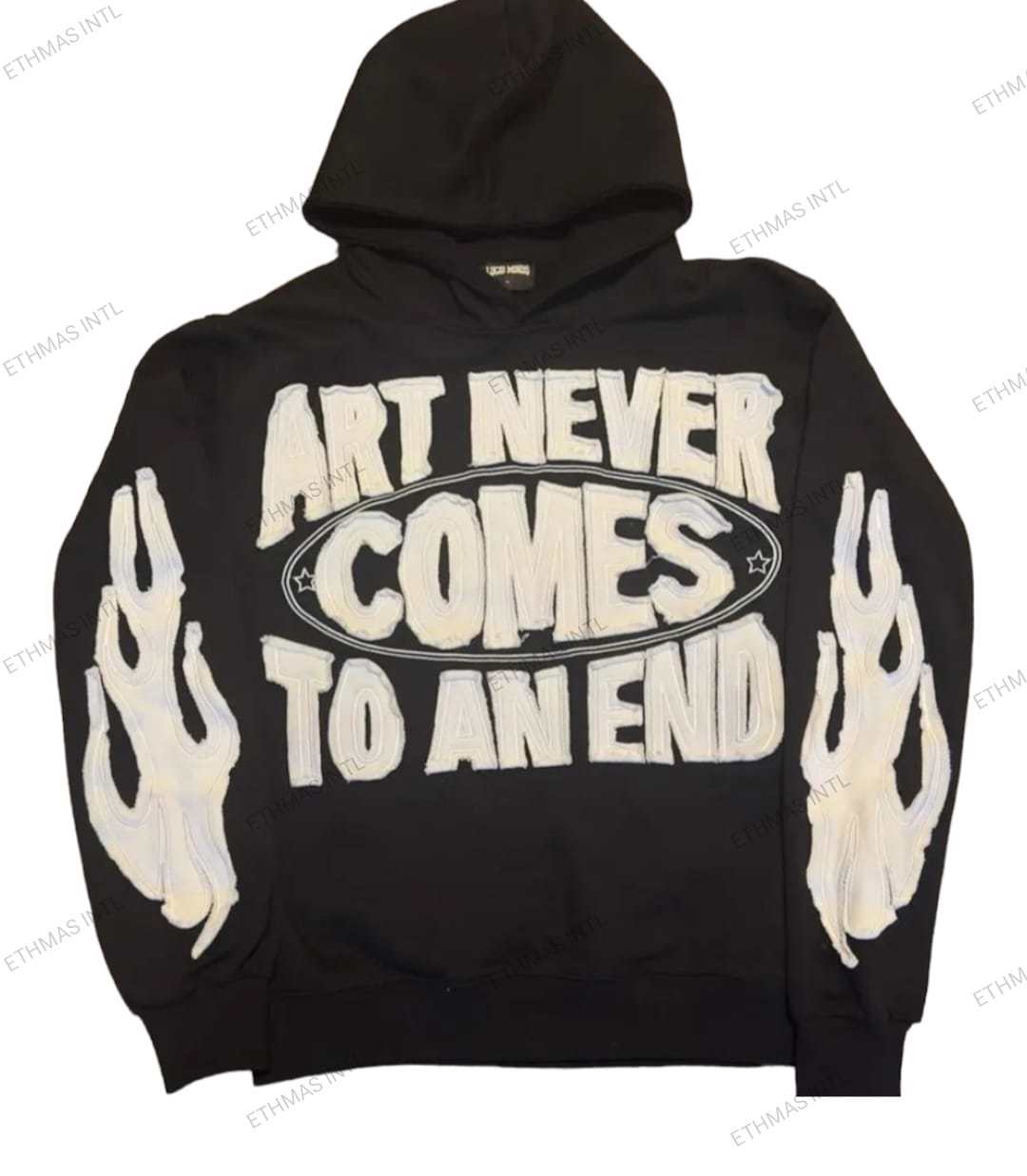 Customized Cotton Fleece Hoodies Distressed Embroidery  - view 9