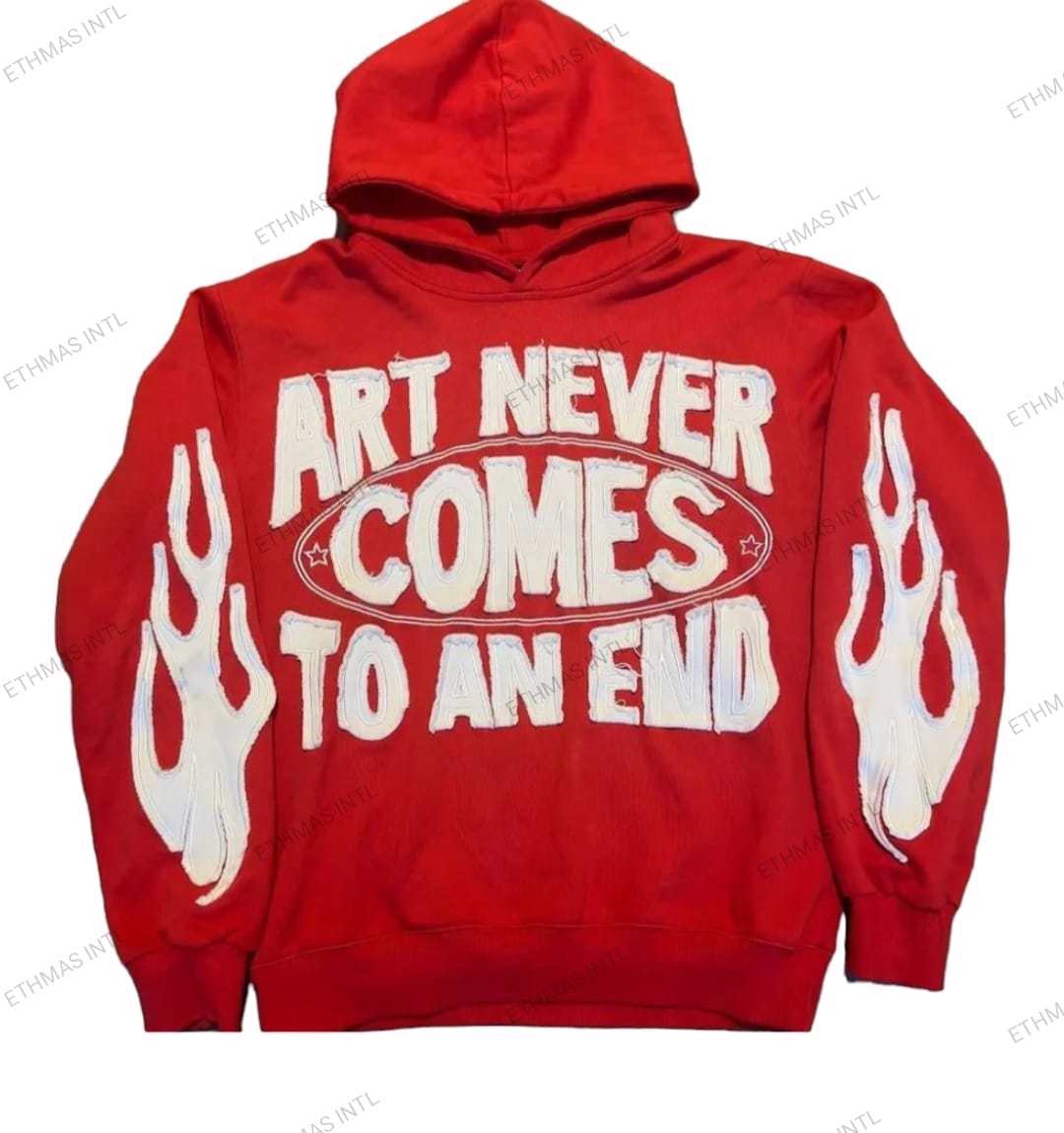 Customized Cotton Fleece Hoodies Distressed Embroidery  - view 10