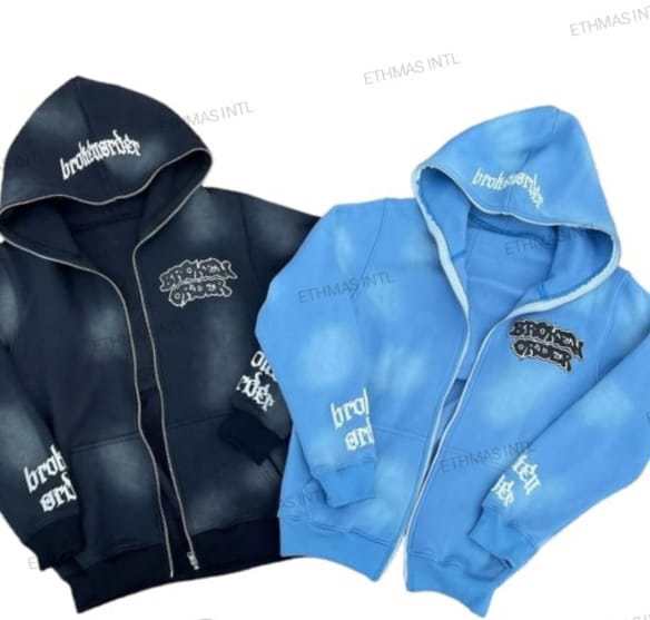 Customized Sun Fade& DTF Print Full Zipper Tracksuits - view 5