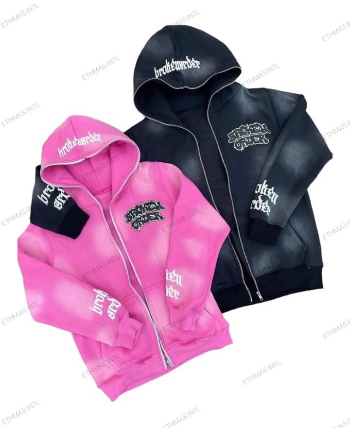 Customized Sun Fade& DTF Print Full Zipper Tracksuits - view 14