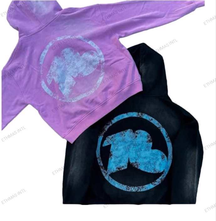 Customized Distressed Embroidery & Screen Print Unisex Hoodies - view 2
