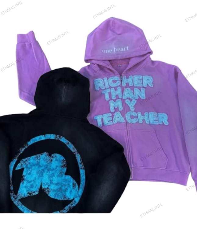 Customized Distressed Embroidery & Screen Print Unisex Hoodies - view 6