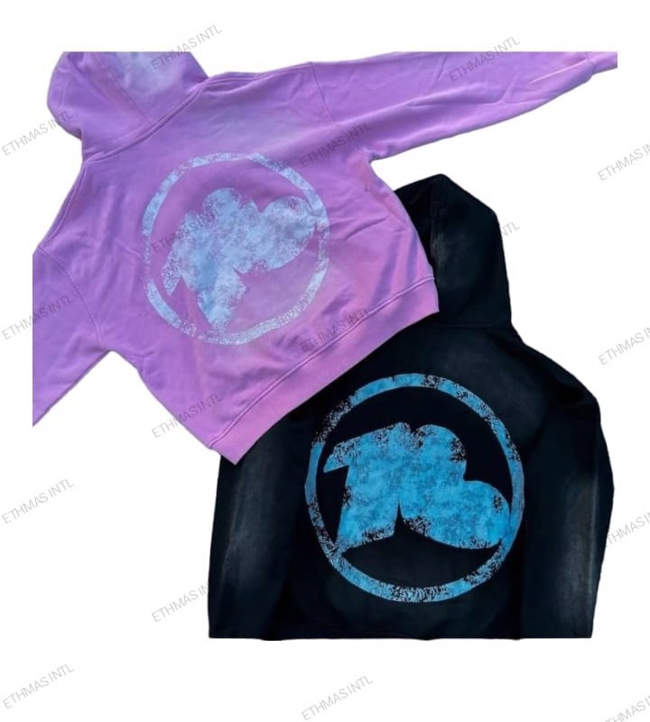 Customized Distressed Embroidery & Screen Print Unisex Hoodies - view 9