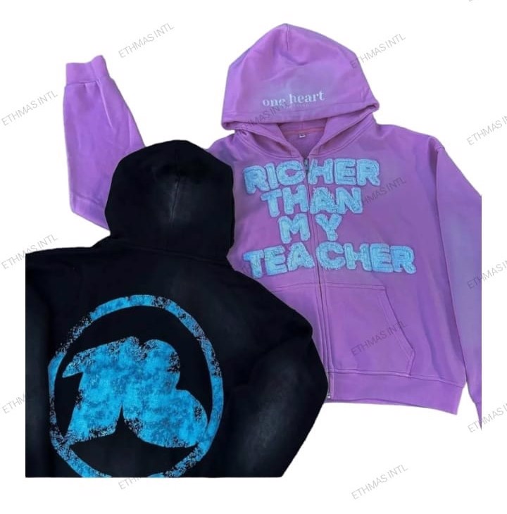 Customized Distressed Embroidery & Screen Print Unisex Hoodies - view 10