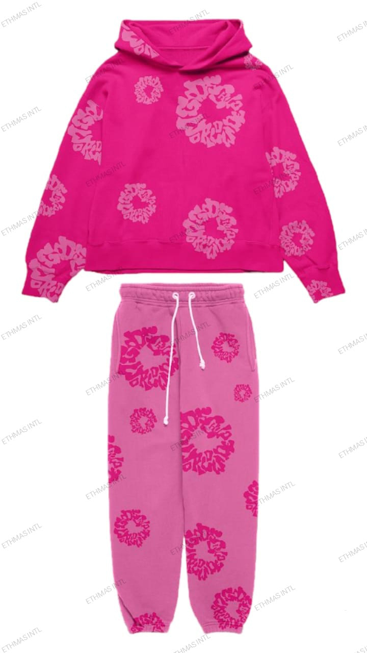 Customized Two Tone Screen Print Cotton Fleece Track Suits  - view 3
