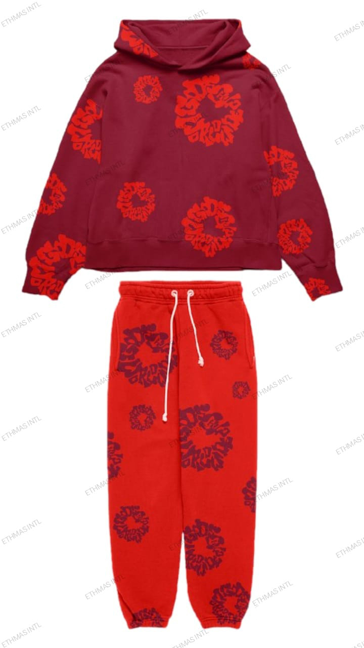 Customized Two Tone Screen Print Cotton Fleece Track Suits  - view 6