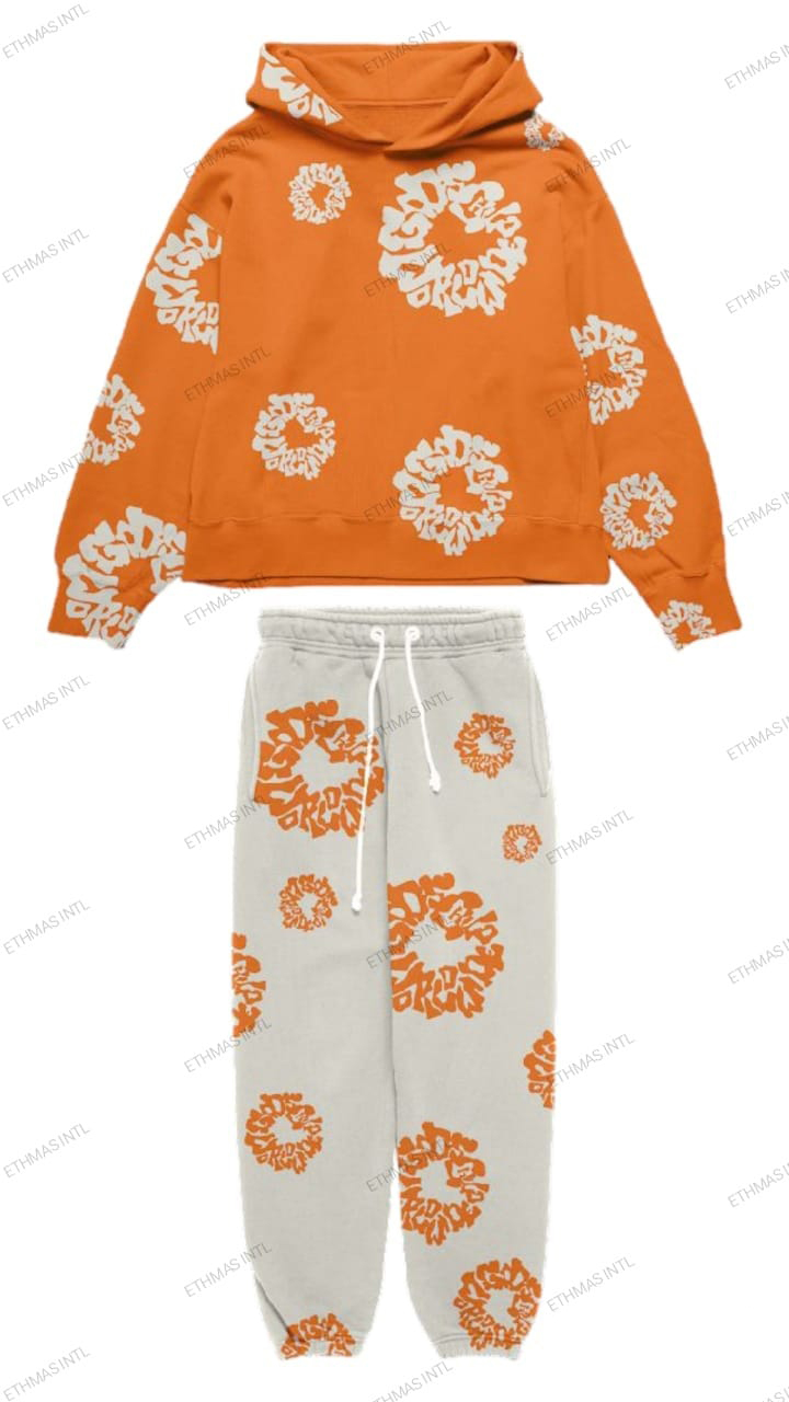 Customized Two Tone Screen Print Cotton Fleece Track Suits  - view 8