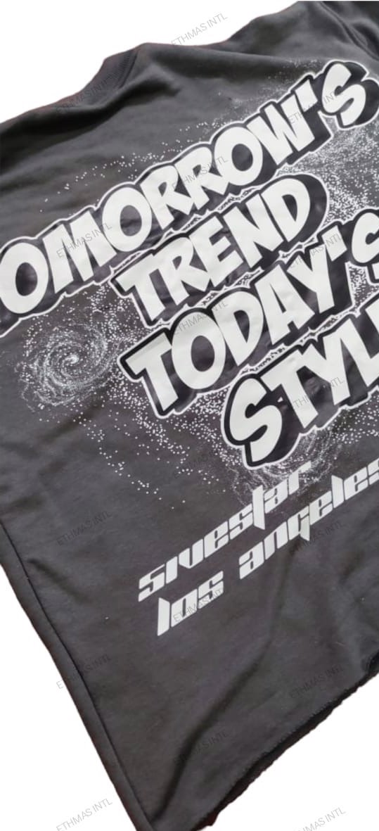 Customized French Terry Fabric DTF Print Oversize Crop Tshirt Drop Shoulder Tshirt - view 5