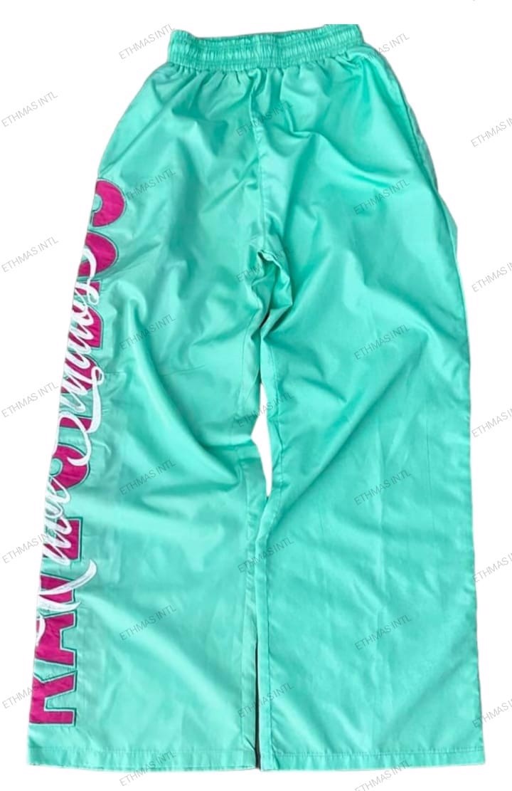 Customized Windbreaker Polyester Nylon Fabric Wide Bottom Pants&Trousers  - view 8