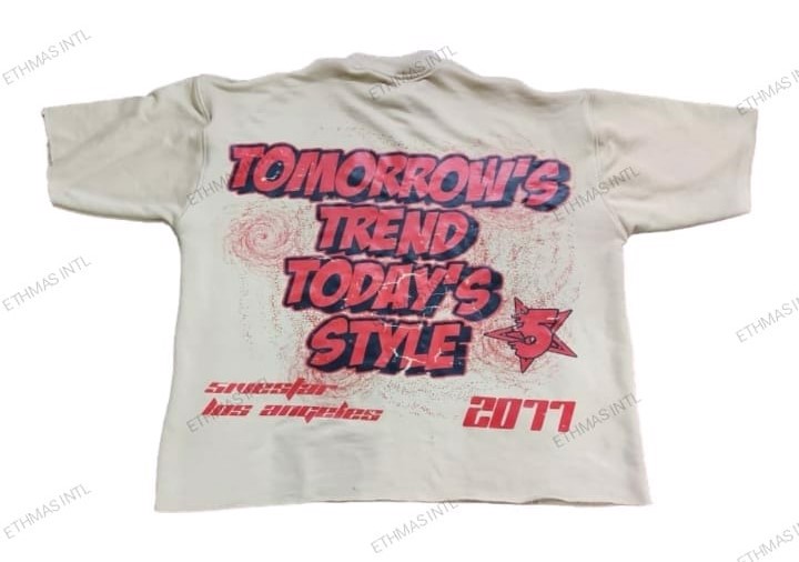 Customized French Terry Fabric DTF Print Oversize Crop Tshirt Drop Shoulder Tshirt - view 13