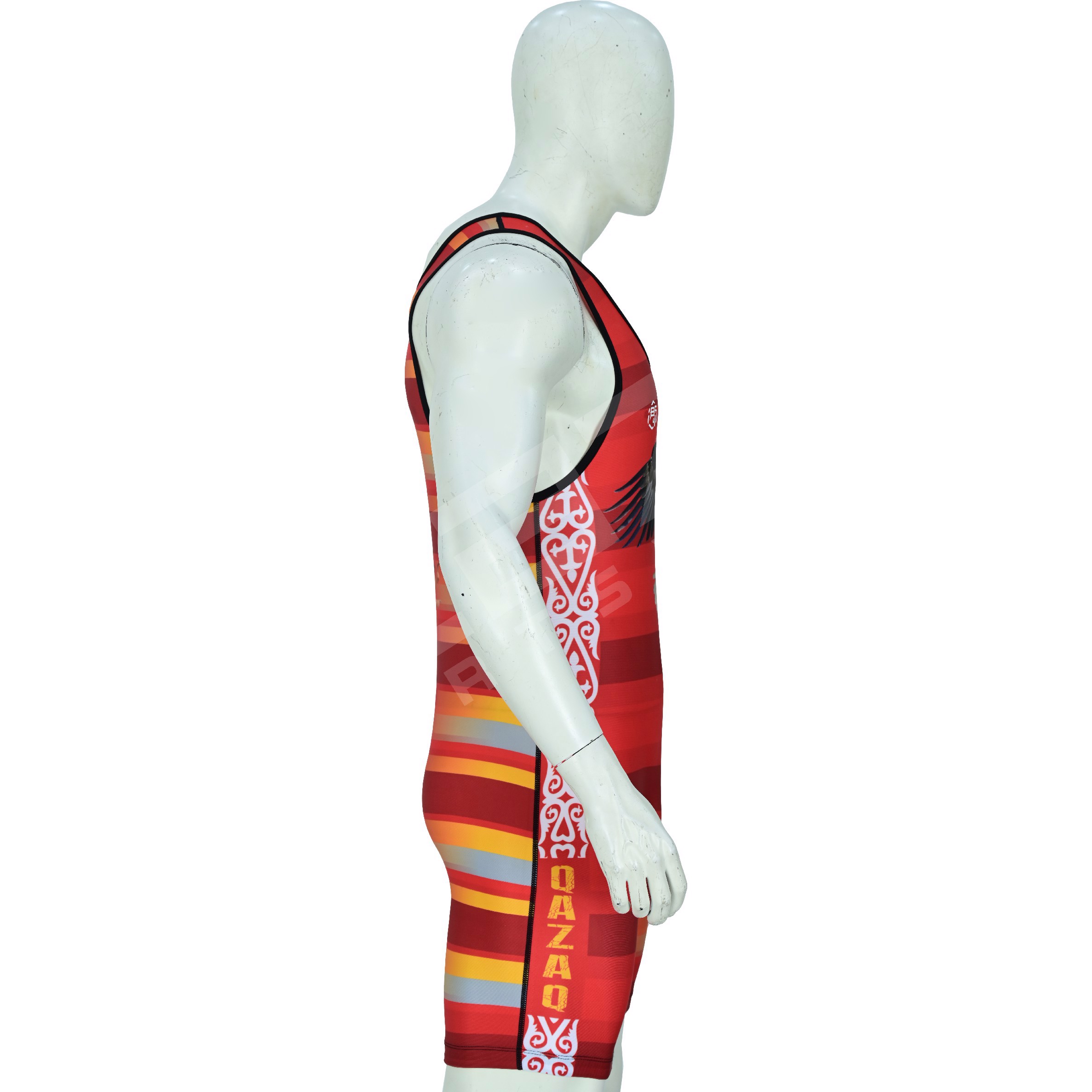 Custom wrestling singlet: durable, moisture-wicking, flexible, snug fit, flatlock seams, breathable - view 7