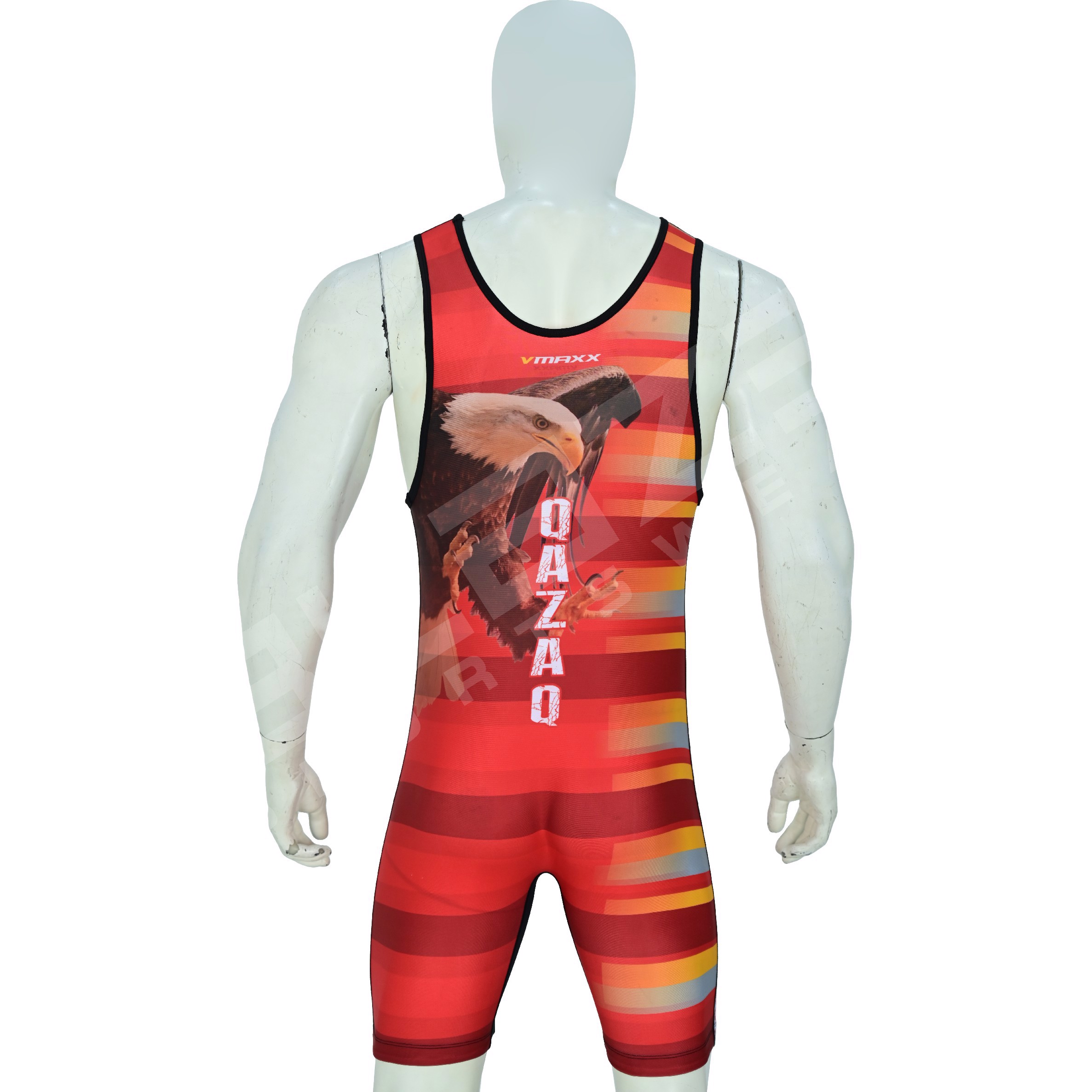 Custom wrestling singlet: durable, moisture-wicking, flexible, snug fit, flatlock seams, breathable - view 10