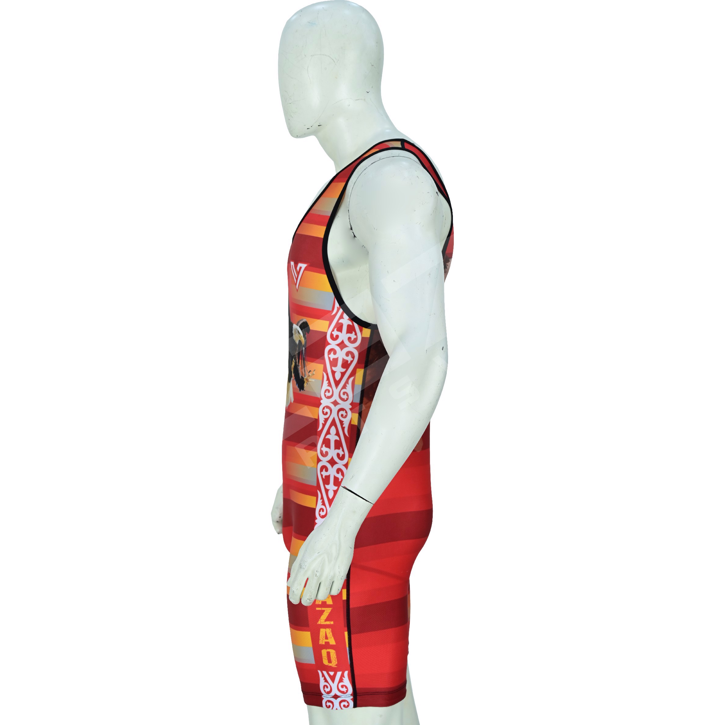 Custom wrestling singlet: durable, moisture-wicking, flexible, snug fit, flatlock seams, breathable - view 12