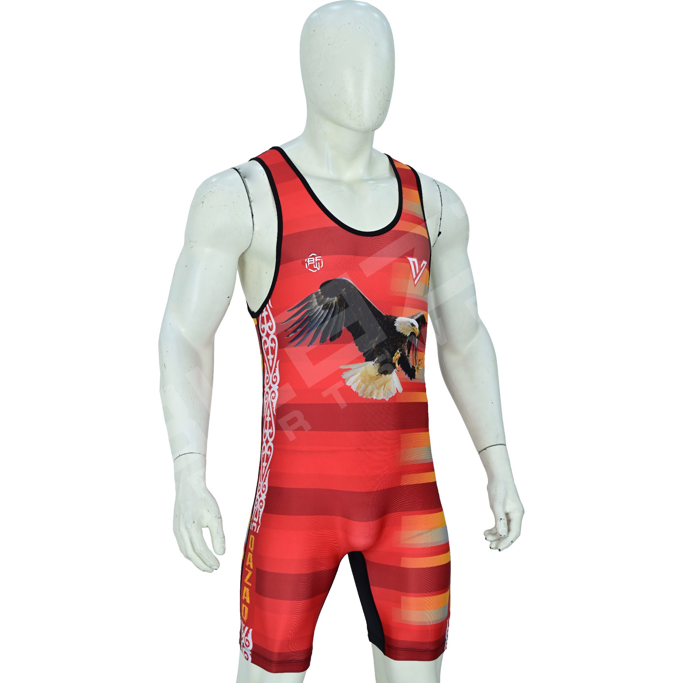 Custom wrestling singlet: durable, moisture-wicking, flexible, snug fit, flatlock seams, breathable - view 19