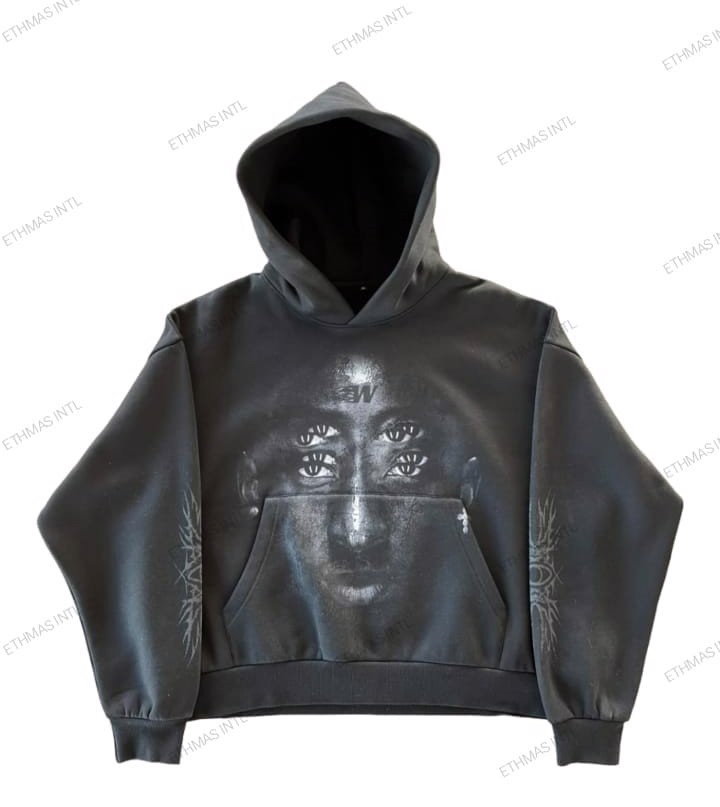 Customized Cotton Fleece Oversize Drop Shoulder DTF Print Hoodie