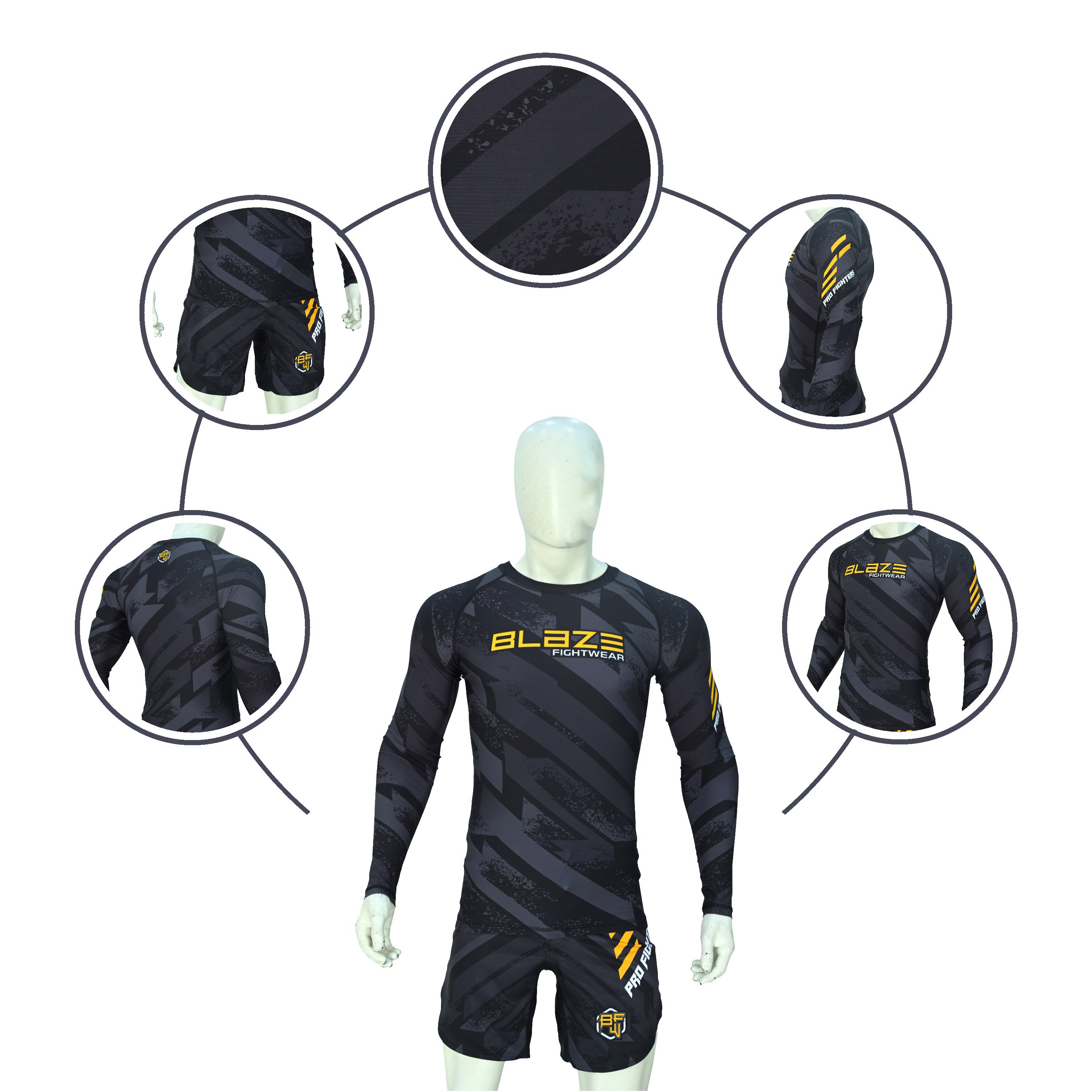 Custom MMA uniforms: Durable, lightweight, four-way stretch No-Gi fight wear for optimal training  - view 17