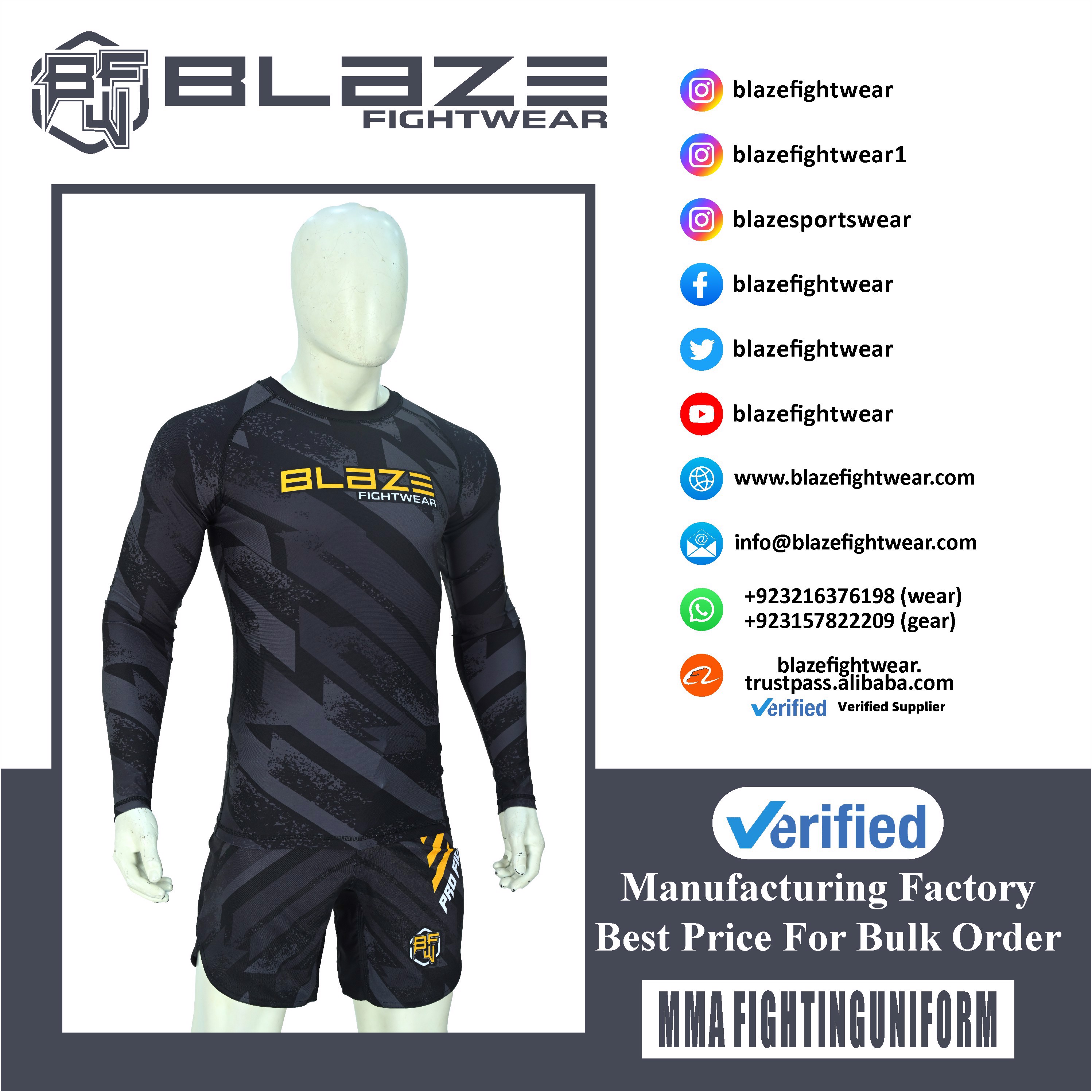 Custom MMA uniforms: Durable, lightweight, four-way stretch No-Gi fight wear for optimal training  - view 18