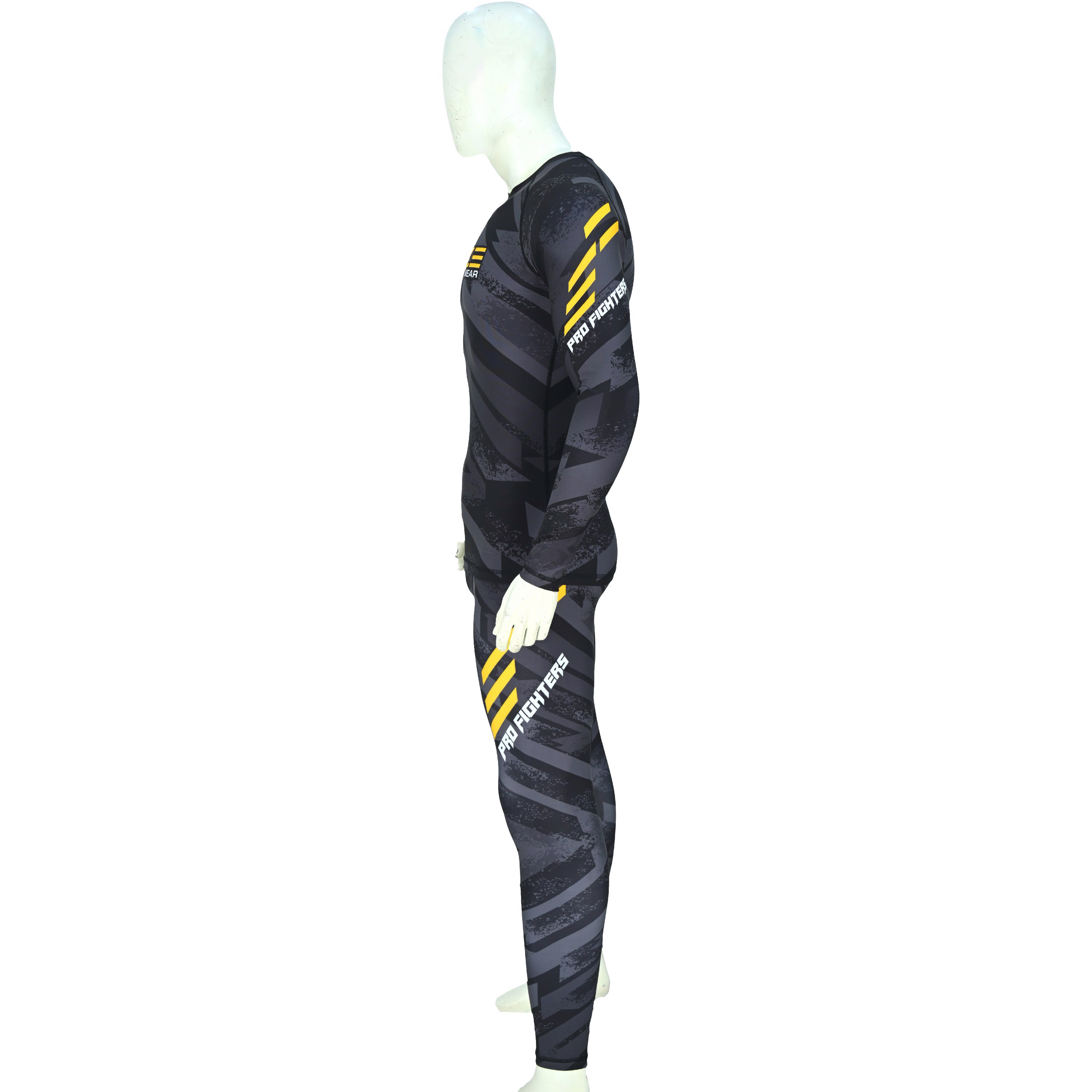  Custom High Quality Design Sublimation Printed Long Sleeve Rash guard Spandex Polyester Men BJJ  - view 3