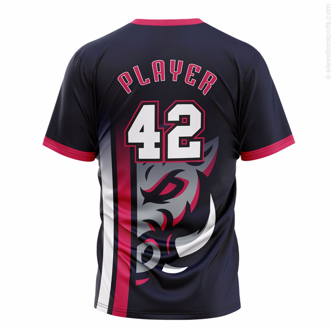 Custom sports sublimation t shirt for sports club with customize design and sublimation printing - view 2