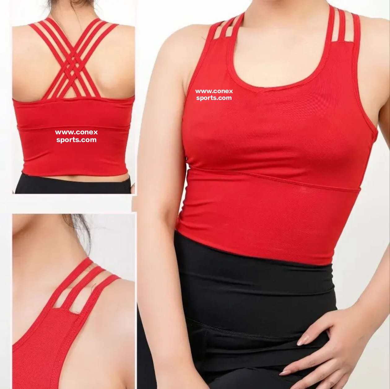 Girls Shoulder Straps Tank Tops Crop Teens Underwear Pure Gymnastics Fitness Clothes - view 2