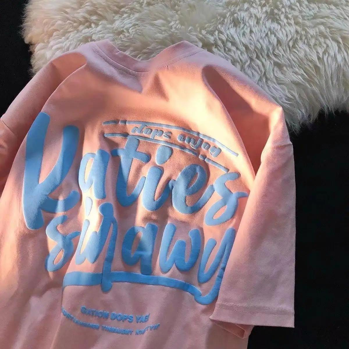 T-shirt Custom DTG Digital Screen Puff Printing Embroidery Men
