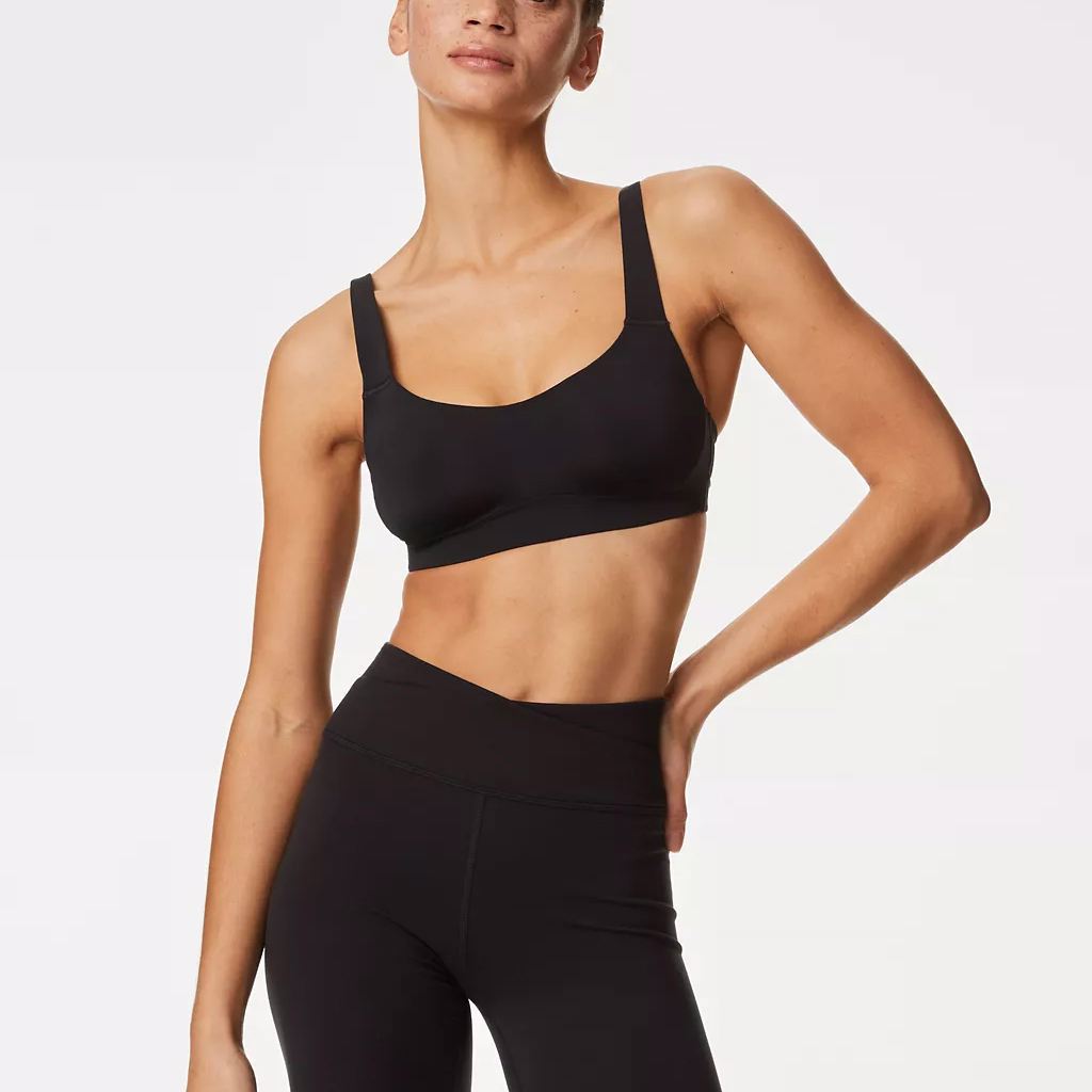    Custom Logo Solid Sports Bra Plus Size Padded Bra Workout Gym bra - view 2
