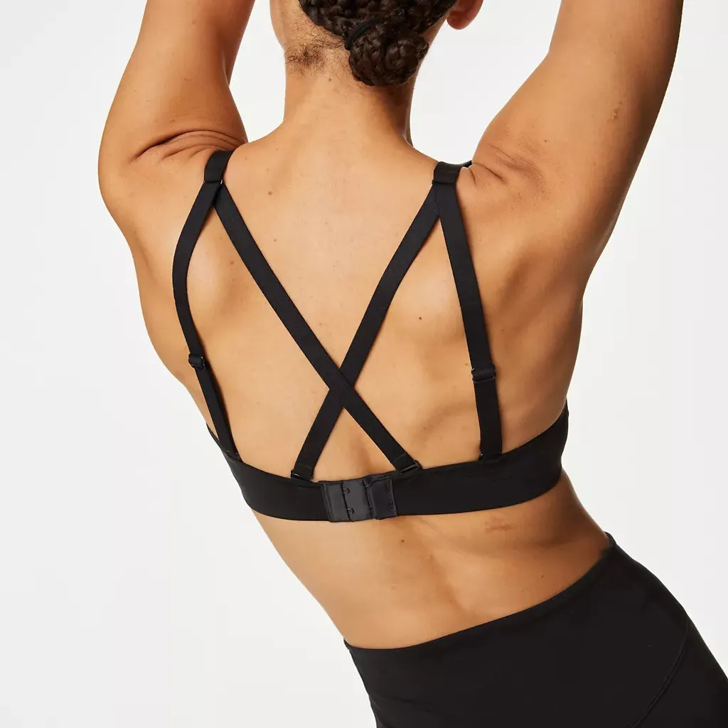   Custom Logo Solid Sports Bra Plus Size Padded Bra Workout Gym bra - view 6