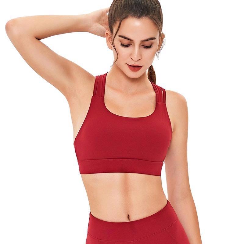 Women's Sports Bra Shockproof Running Small Chest Push Up Fitness