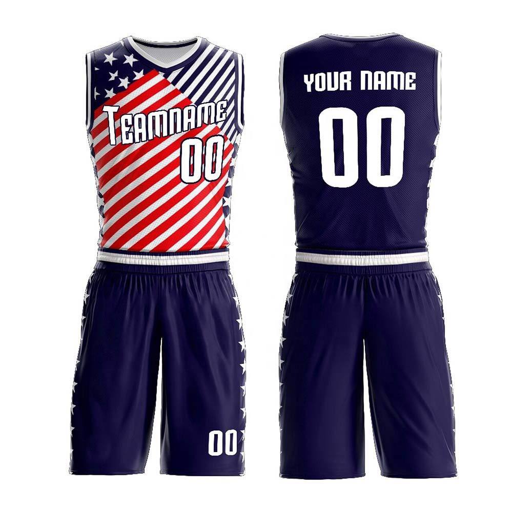 Plus Size Best Selling Men Fashion Basketball Uniform Set Top Quality - view 4