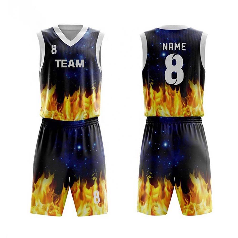 Plus Size Best Selling Men Fashion Basketball Uniform Set Top Quality - view 5