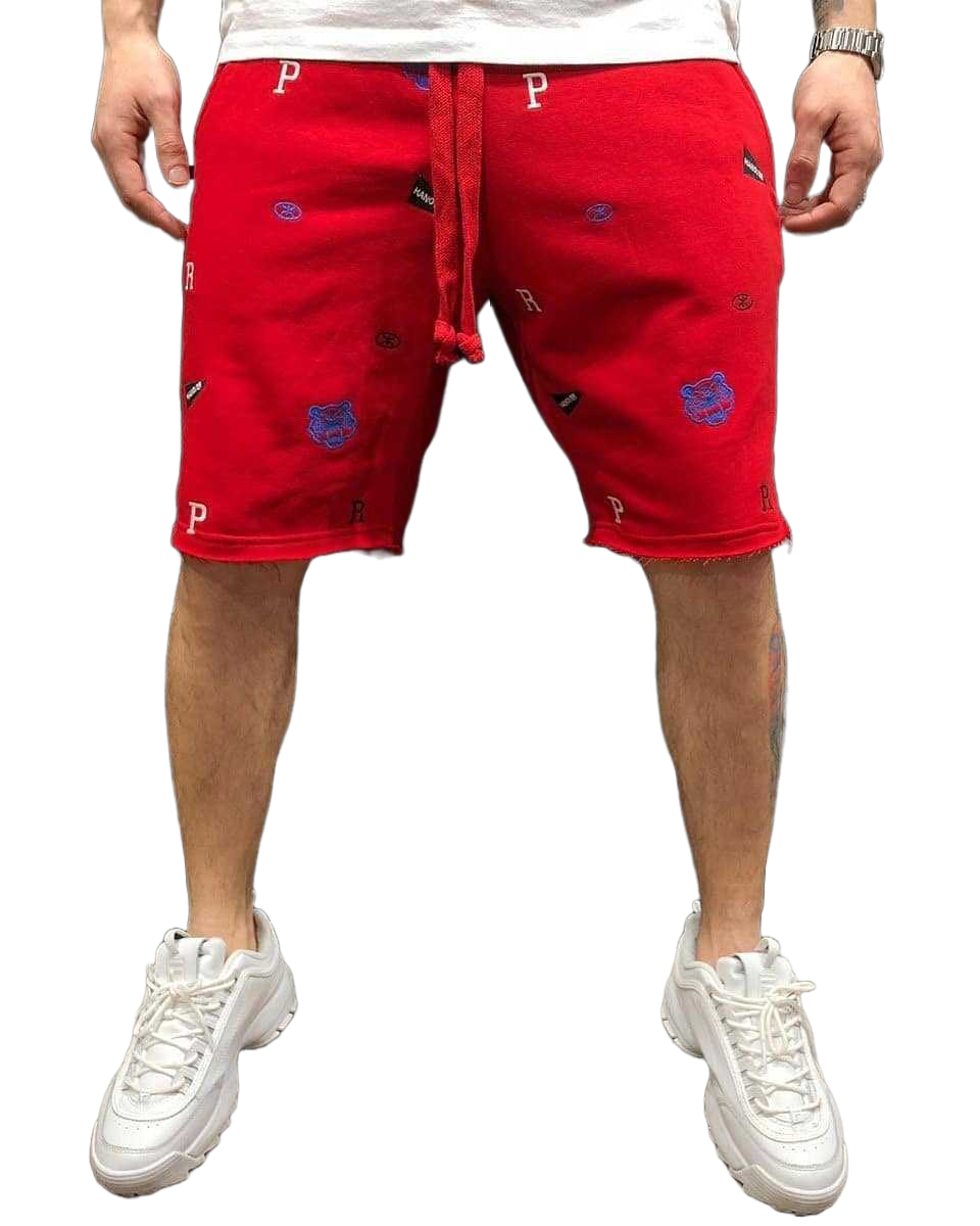 Wholesale Custom Logo Embroidery Men's Cotton Fleece Short with Pockets Shorts print texture for men - view 11
