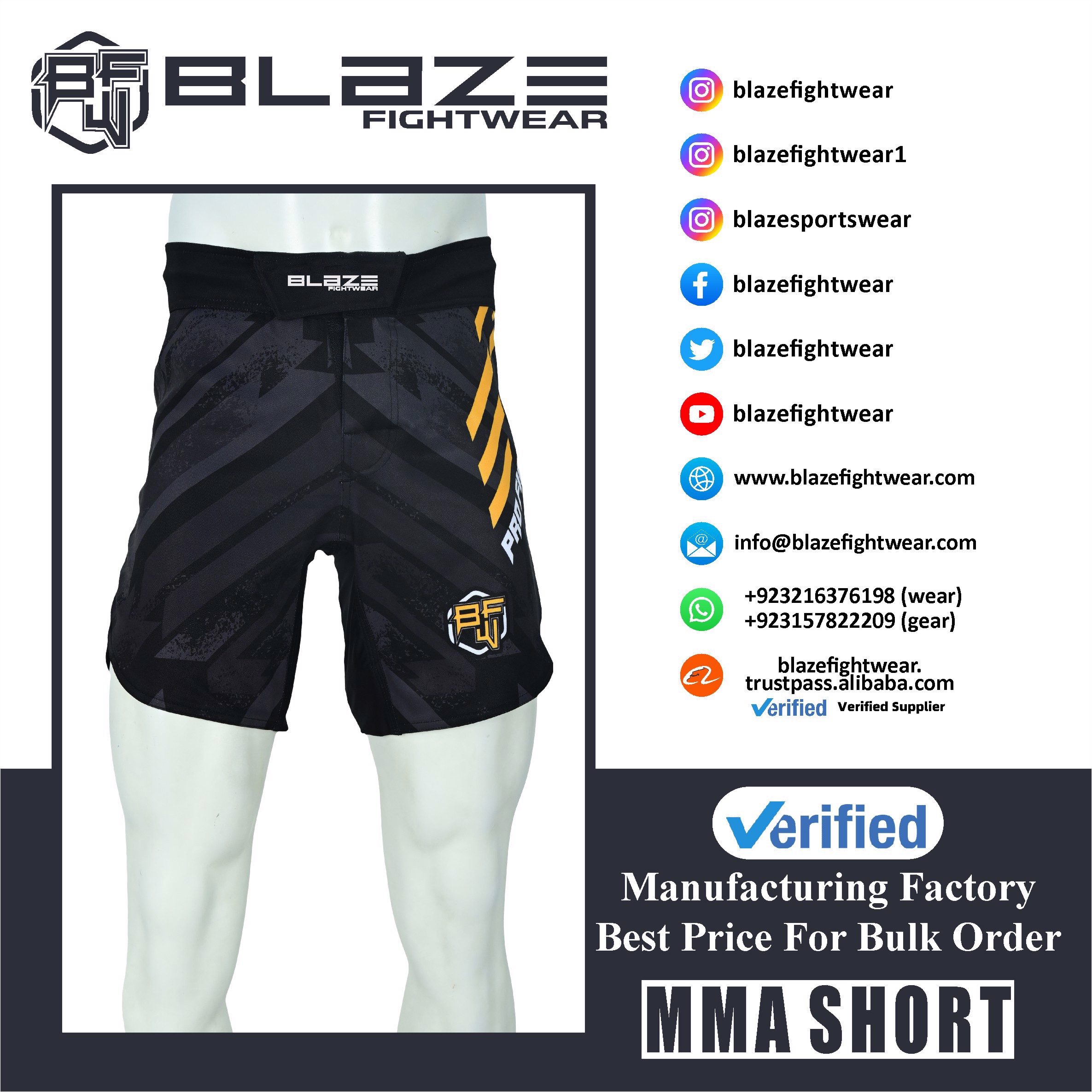 Craft your own lightweight, durable MMA shorts with four-way stretch for BJJ and No-Gi training - view 9