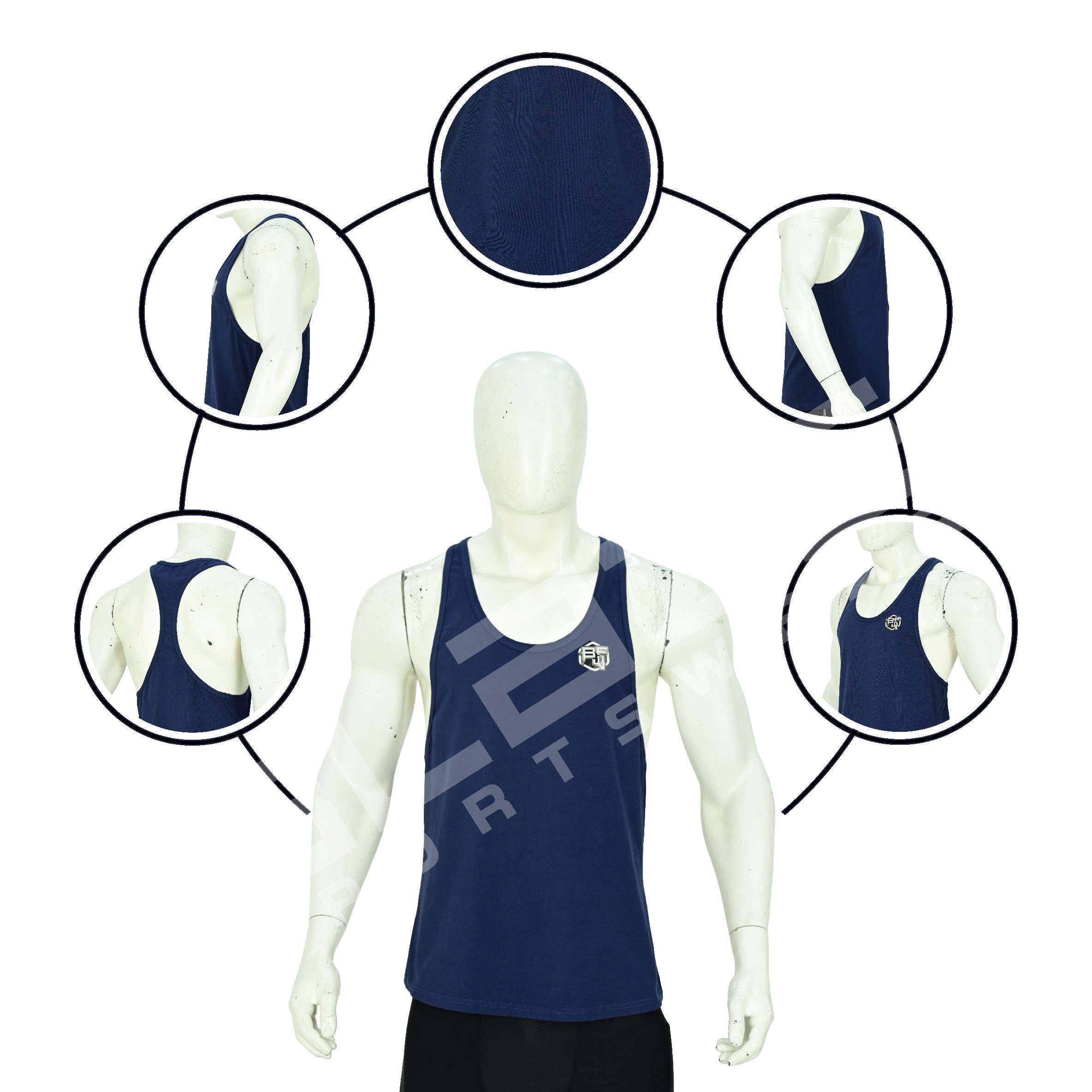 Custom-made tank top: soft, breathable fabric, available for personalization to match your style - view 6