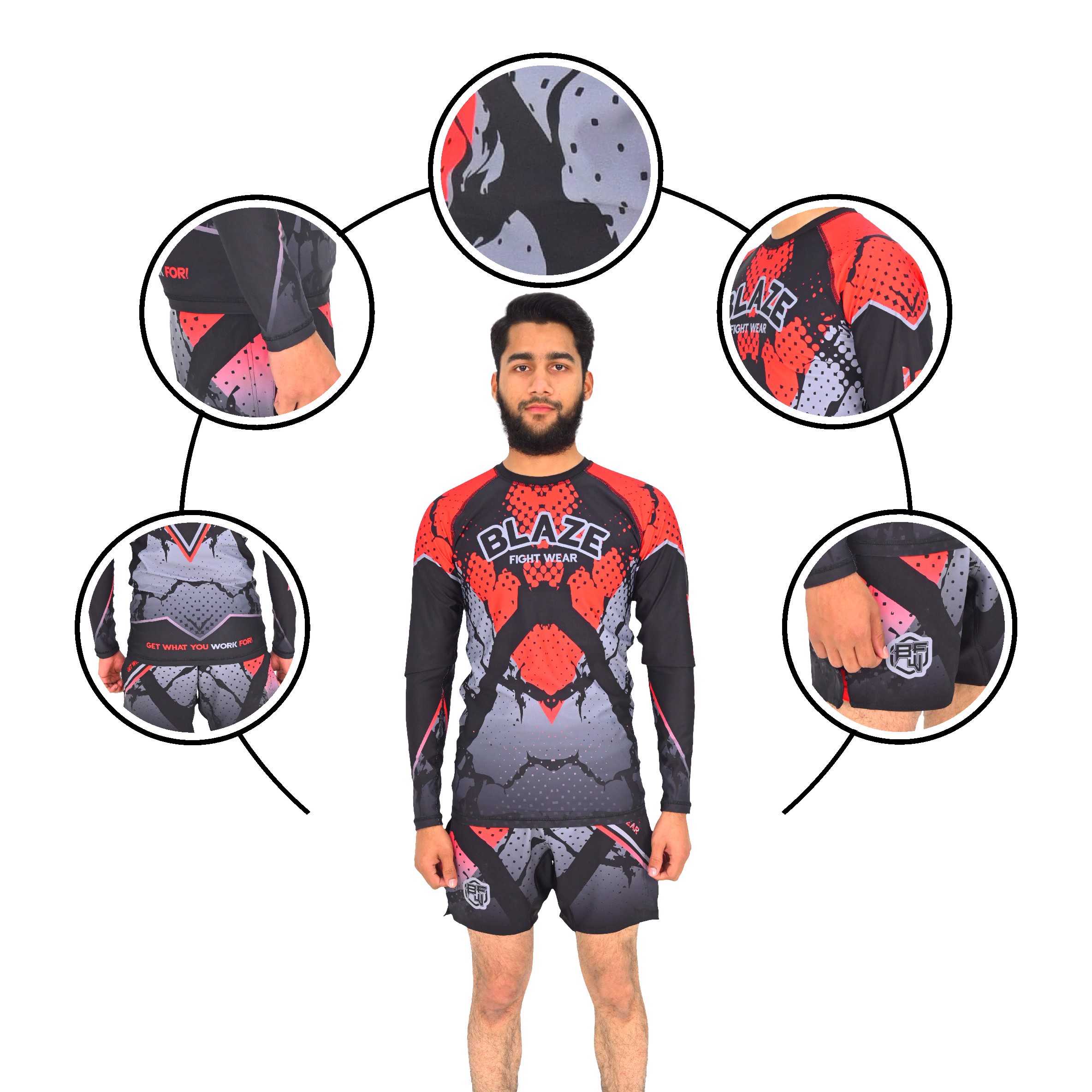 Personalized MMA apparel: Robust, lightweight, four-way stretch grappling attire for  practice - view 8