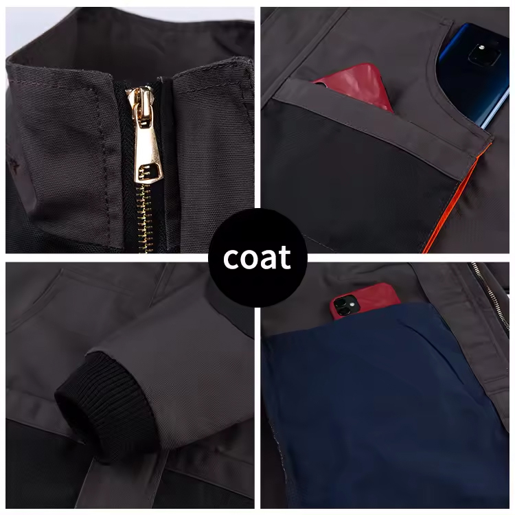 Work Clothes Men Mechanic Overalls Jacket Pants Trousers Construction Safety Working Uniforms Suit - view 4