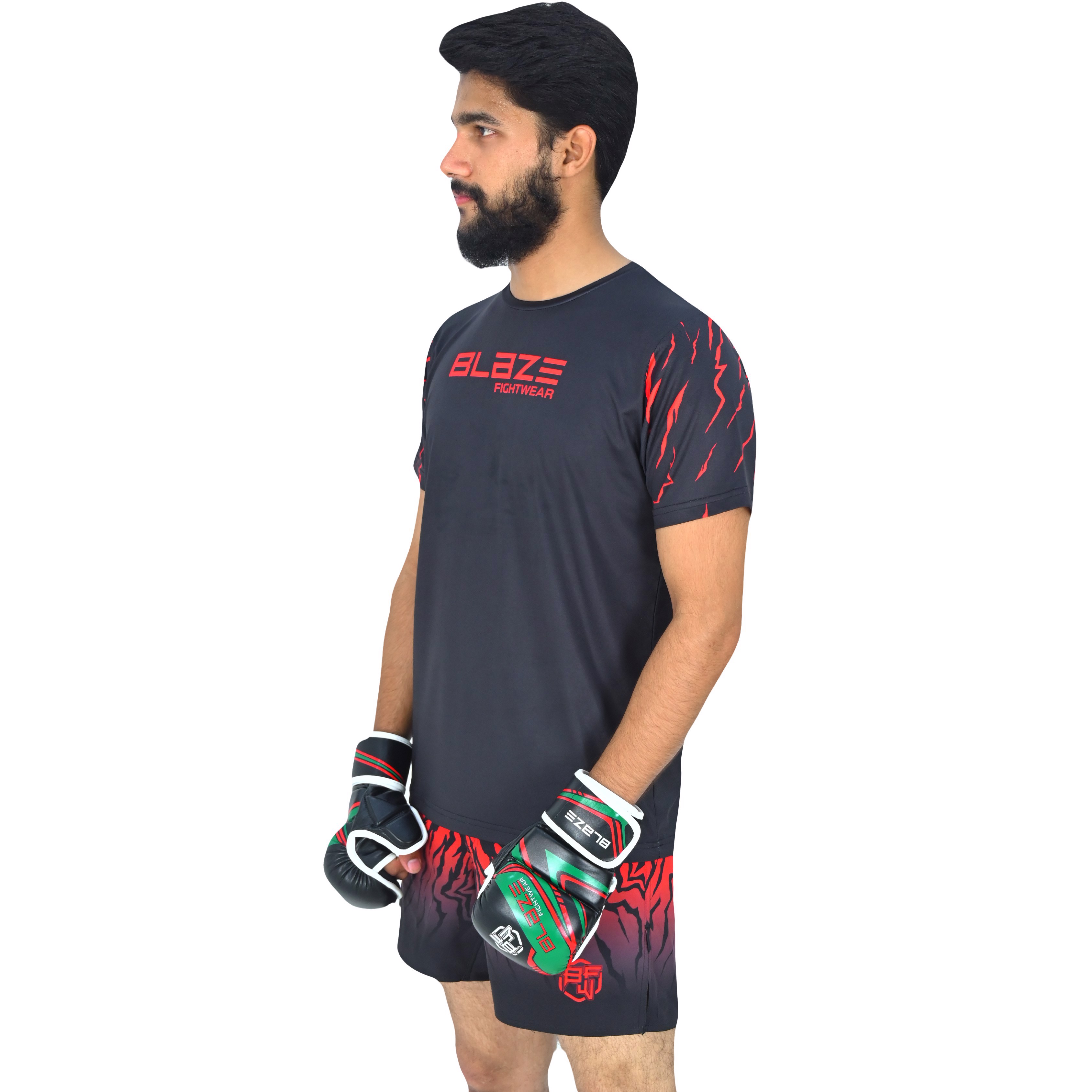 Custom MMA training outfits: , four-way stretch training apparel for enhanced performance.