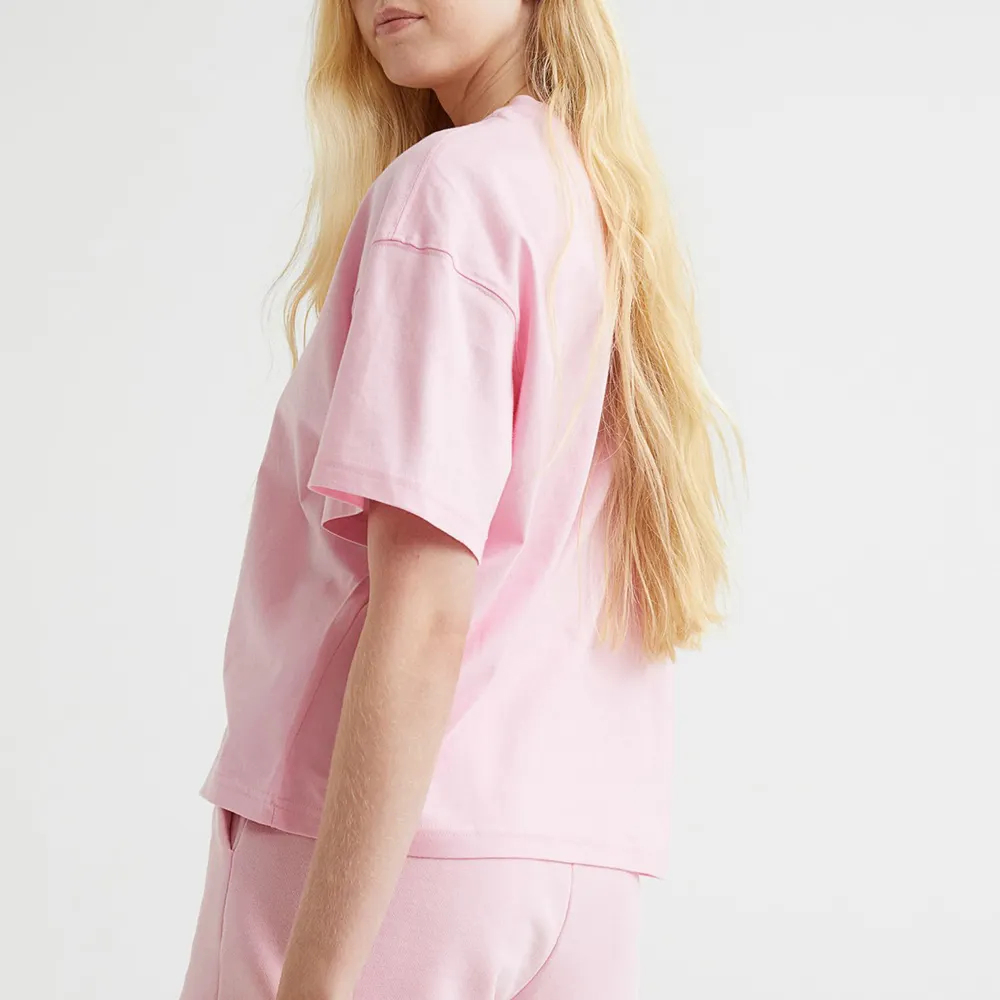 Custom Logo Heavyweight 280 GSM Streetwear T-shirt 100% Cotton Plain T-shirt Women Pink Tee  - view 6