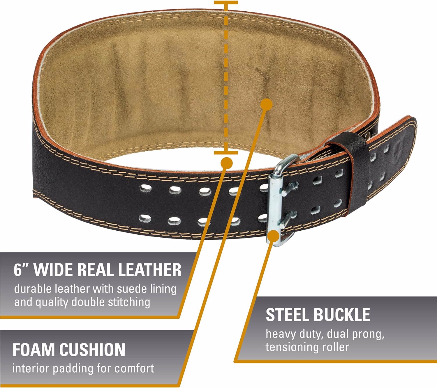 Weight Lifting / Fitness Belt Cow hide leather - view 2