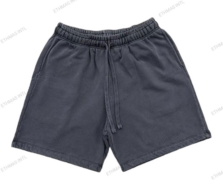 Customized Cotton French Terry Acid was Sun Fade Shorts - view 5