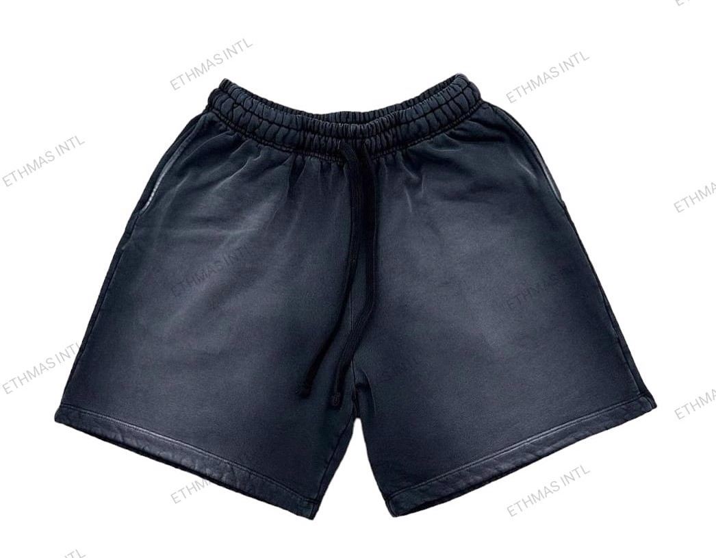 Customized Cotton French Terry Acid was Sun Fade Shorts - view 10