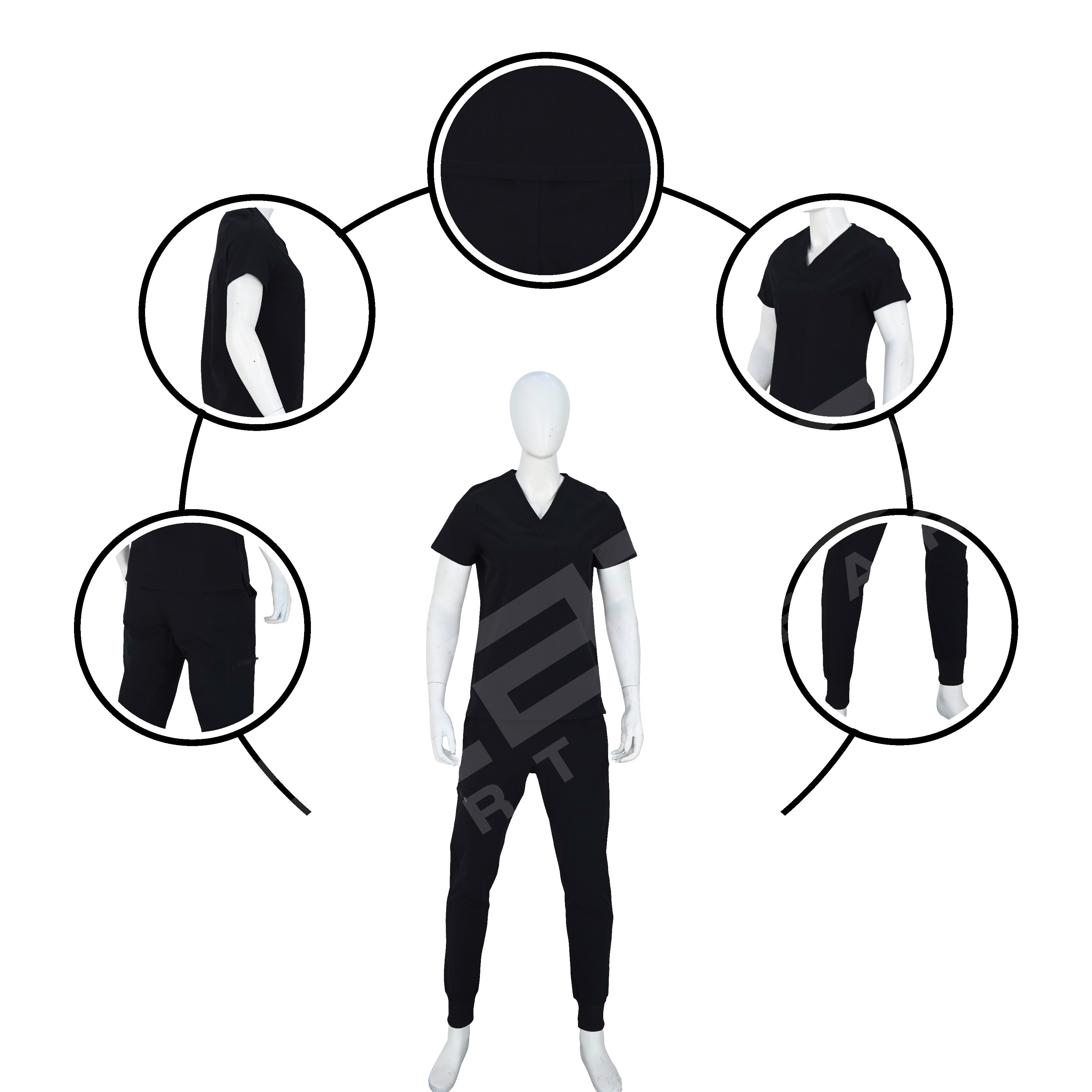 Custom  Medical Scrub Suit - Comfortable, Durable, Stylish Design for Nurses & Healthcare Providers - view 6