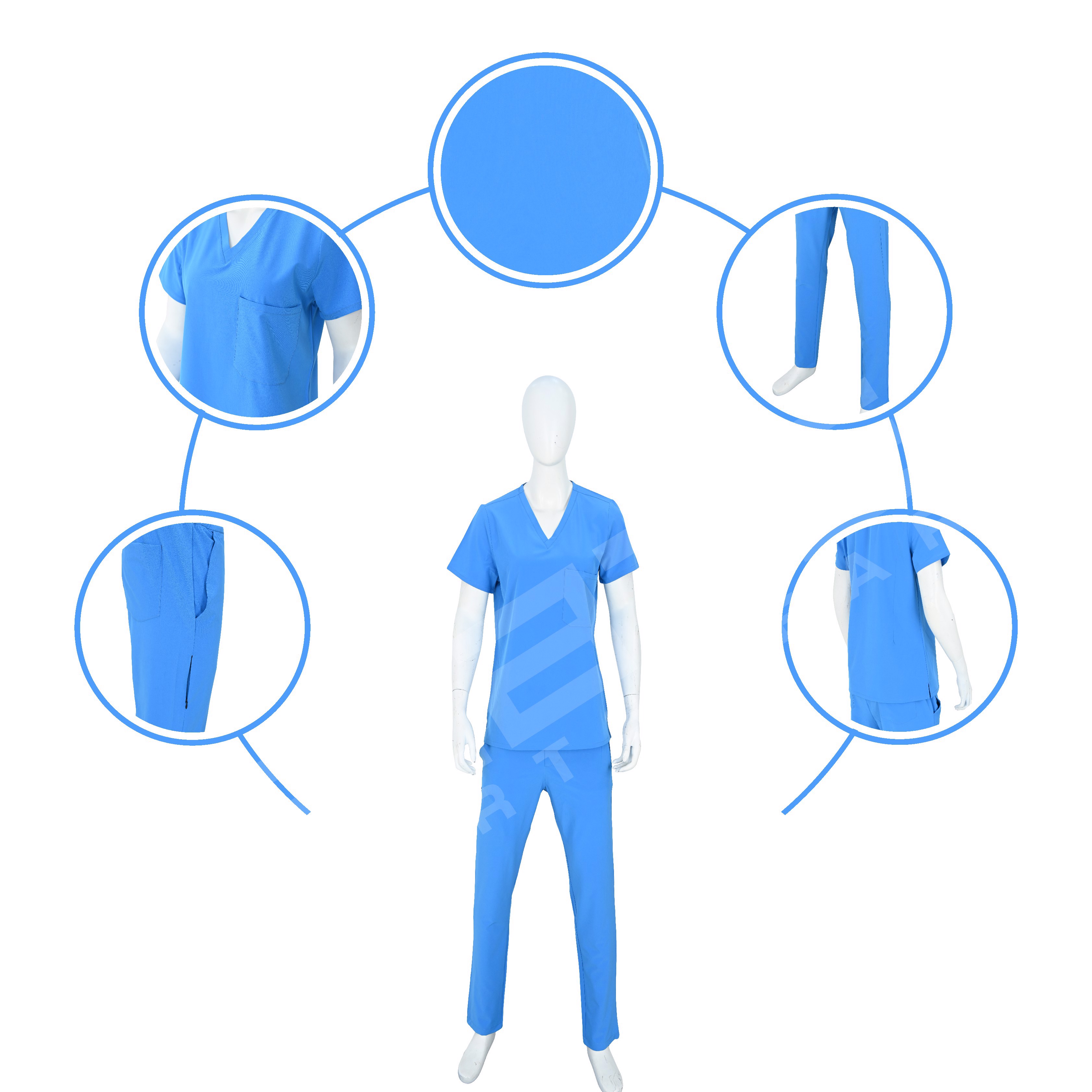 Custom-made  Scrub Suit - Comfortable, Durable, Stylish Design for Nurses & Healthcare Providers - view 14