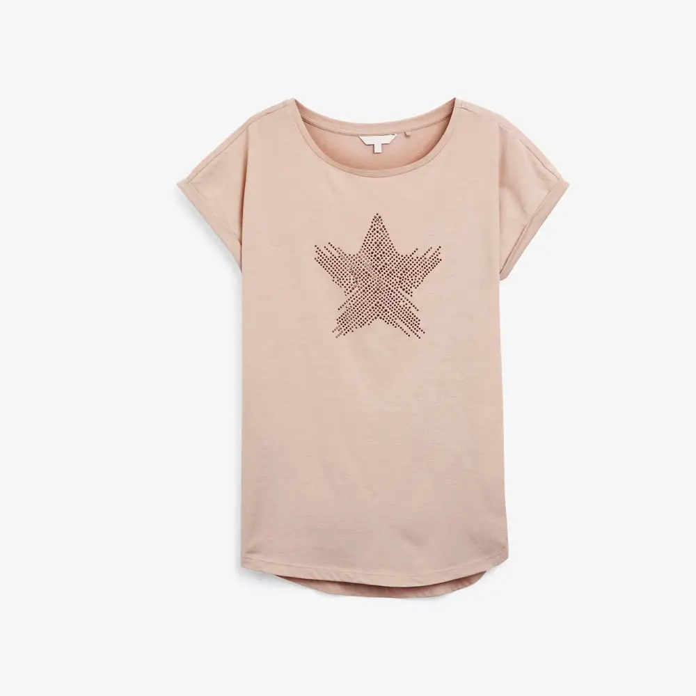 Fashion cute Paris print women's white soft silk knit comfort short sleeve O neck t-shirts stock 