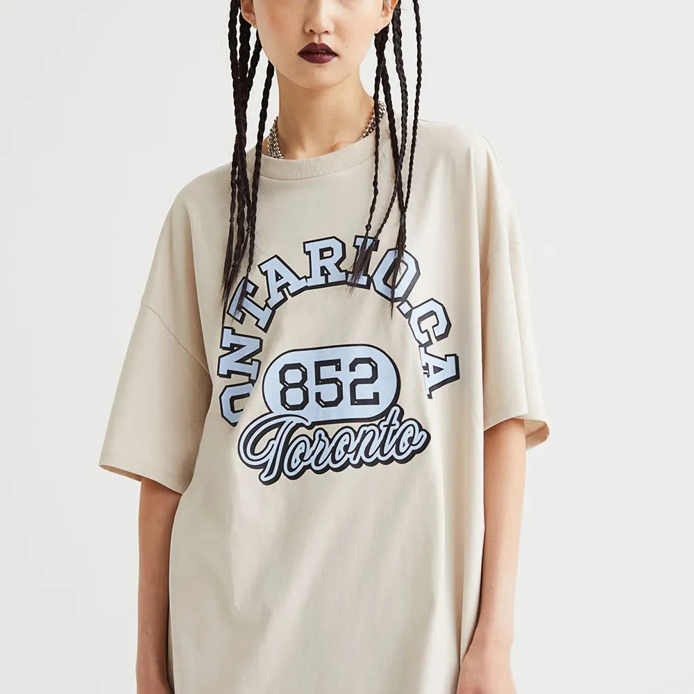 Wholesale Custom Logo Print Ladies Loose Blank Cotton T-shirt Crop Top High Quality Women's T-shirt - view 3