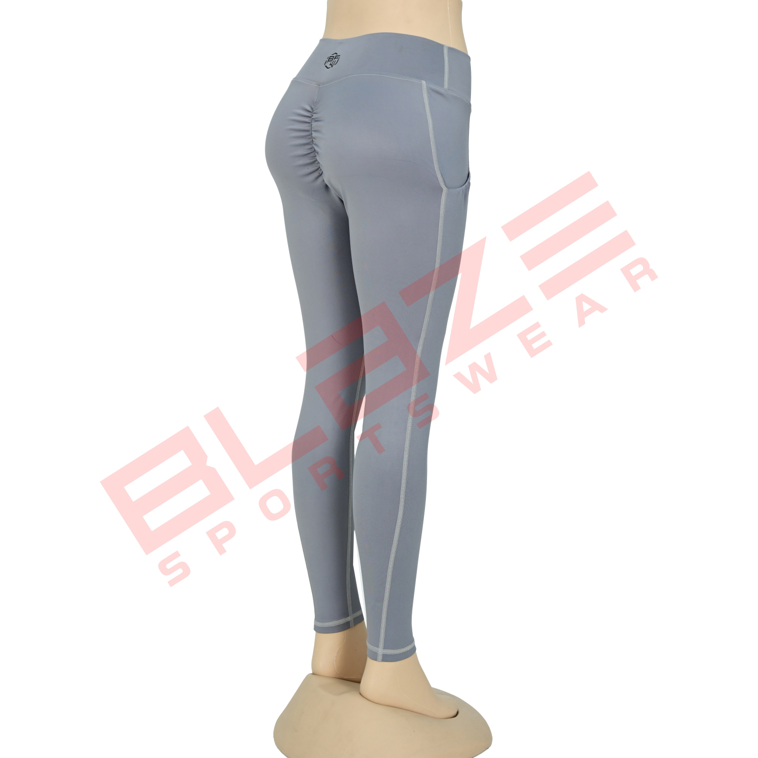 Customized High Waist Workout Sports Yoga pants Breathable Sweat Wicking Leggings  - view 4