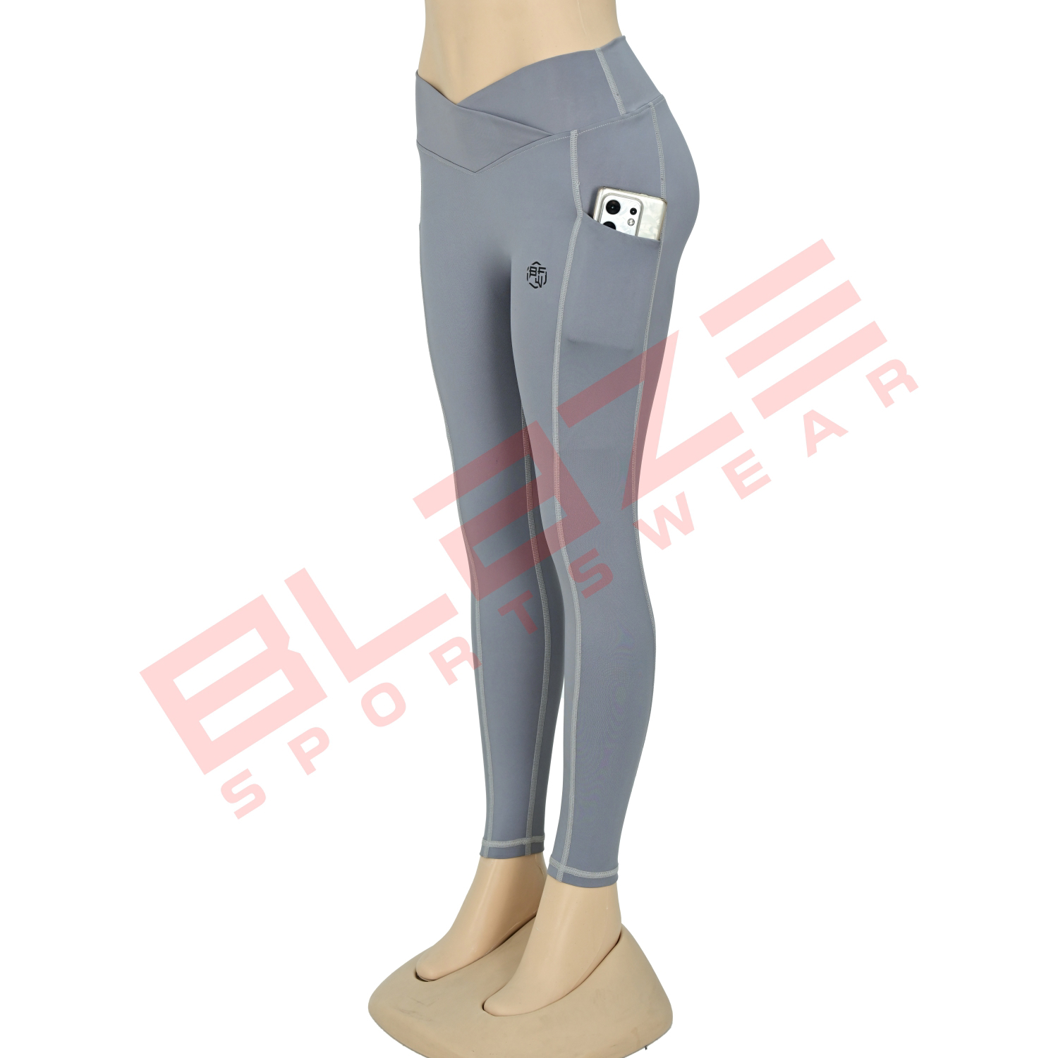 Customized High Waist Workout Sports Yoga pants Breathable Sweat Wicking Leggings  - view 5